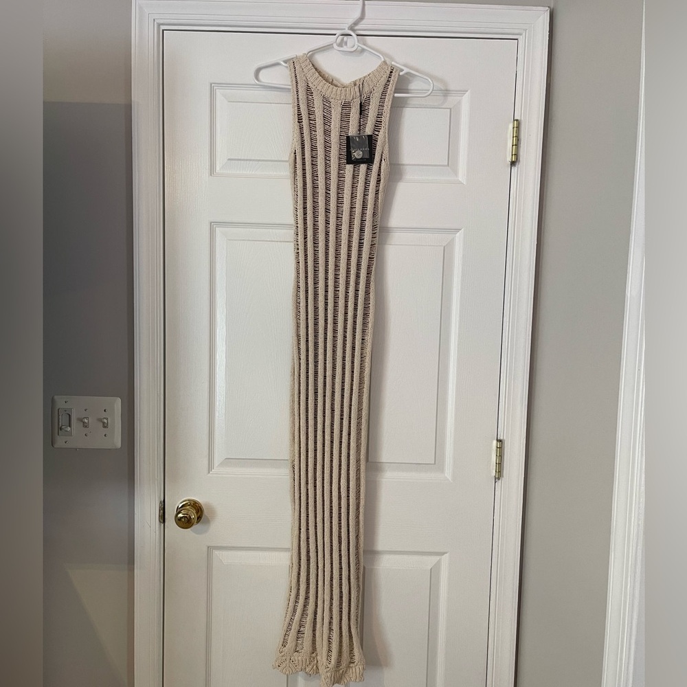 Jluxlabel - Take It Away Crochet Maxi Dress - Buttercream